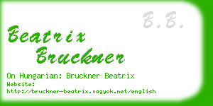 beatrix bruckner business card